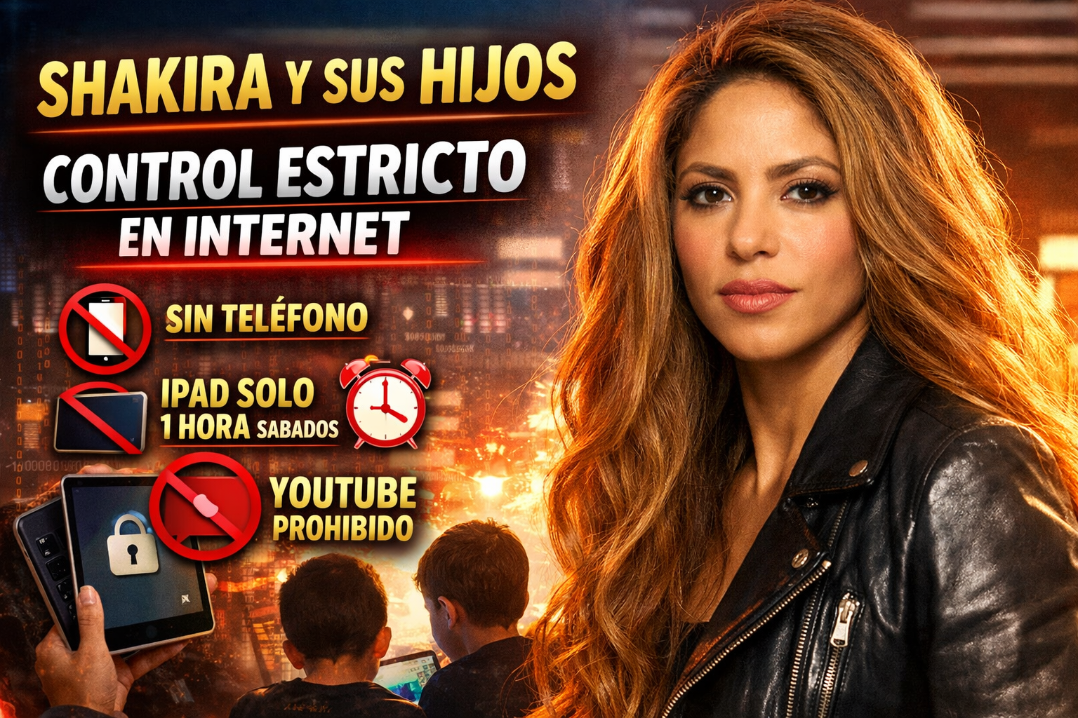 Shakira revela cómo controla el uso de internet en su hogar y la crianza digital de sus hijos