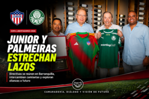 Directivas de Junior y Palmeiras estrechan lazos pensando en el futuro