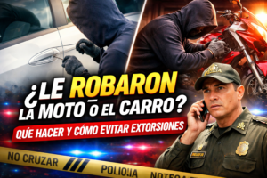 ¿Le robaron la moto o el carro? Policía explica qué hacer y cómo evitar caer en extorsiones