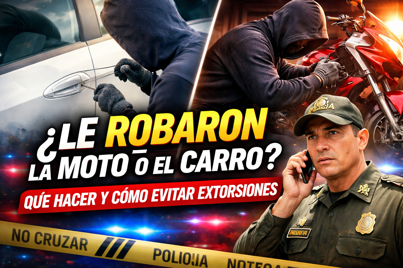 ¿Le robaron la moto o el carro? Policía explica qué hacer y cómo evitar caer en extorsiones